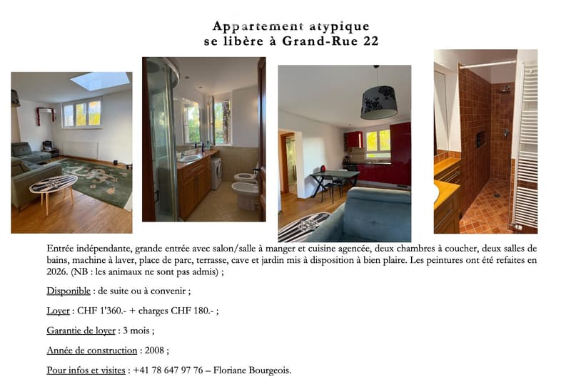 Appartement atypique se libère à Grand-Rue 22 (1)