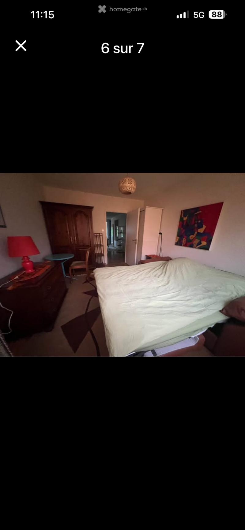 Libre de suite une chambre avec le garage box (3)