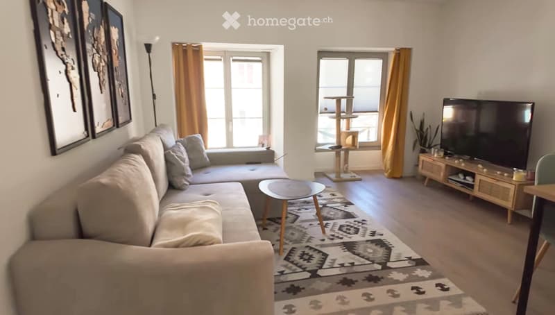 Appartement 2,5 pièces rénové avec jardin & terrassePeseux (1)