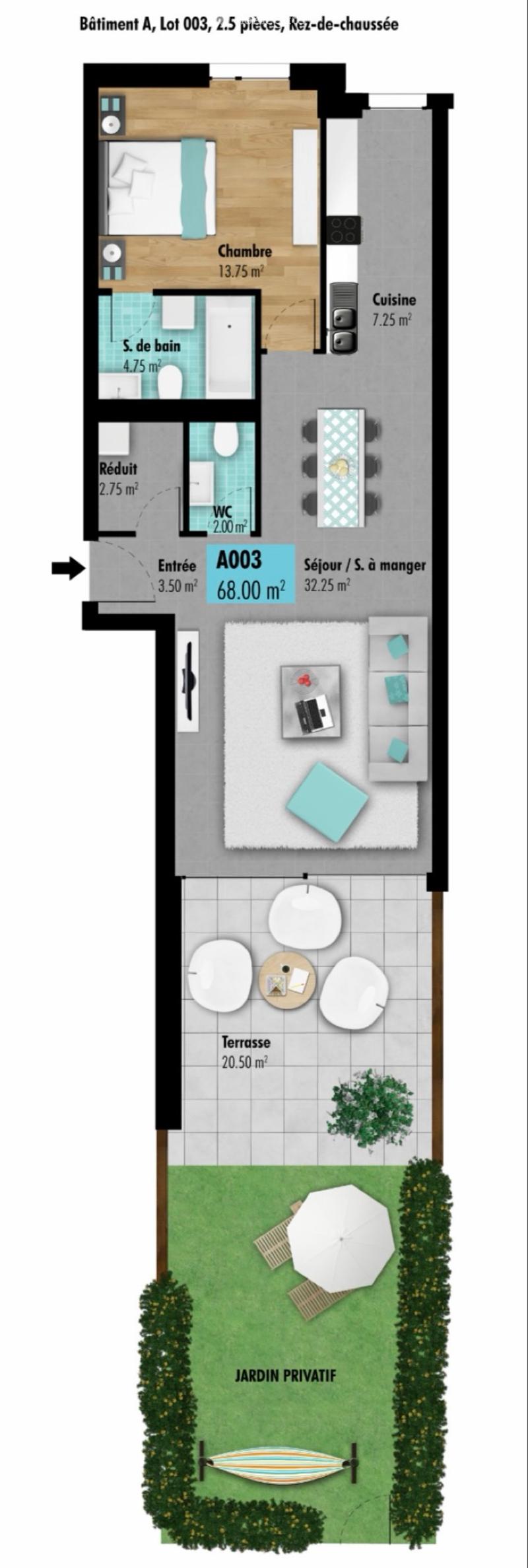 Appartement 2,5 pièces avec terrasse et jardin (5)