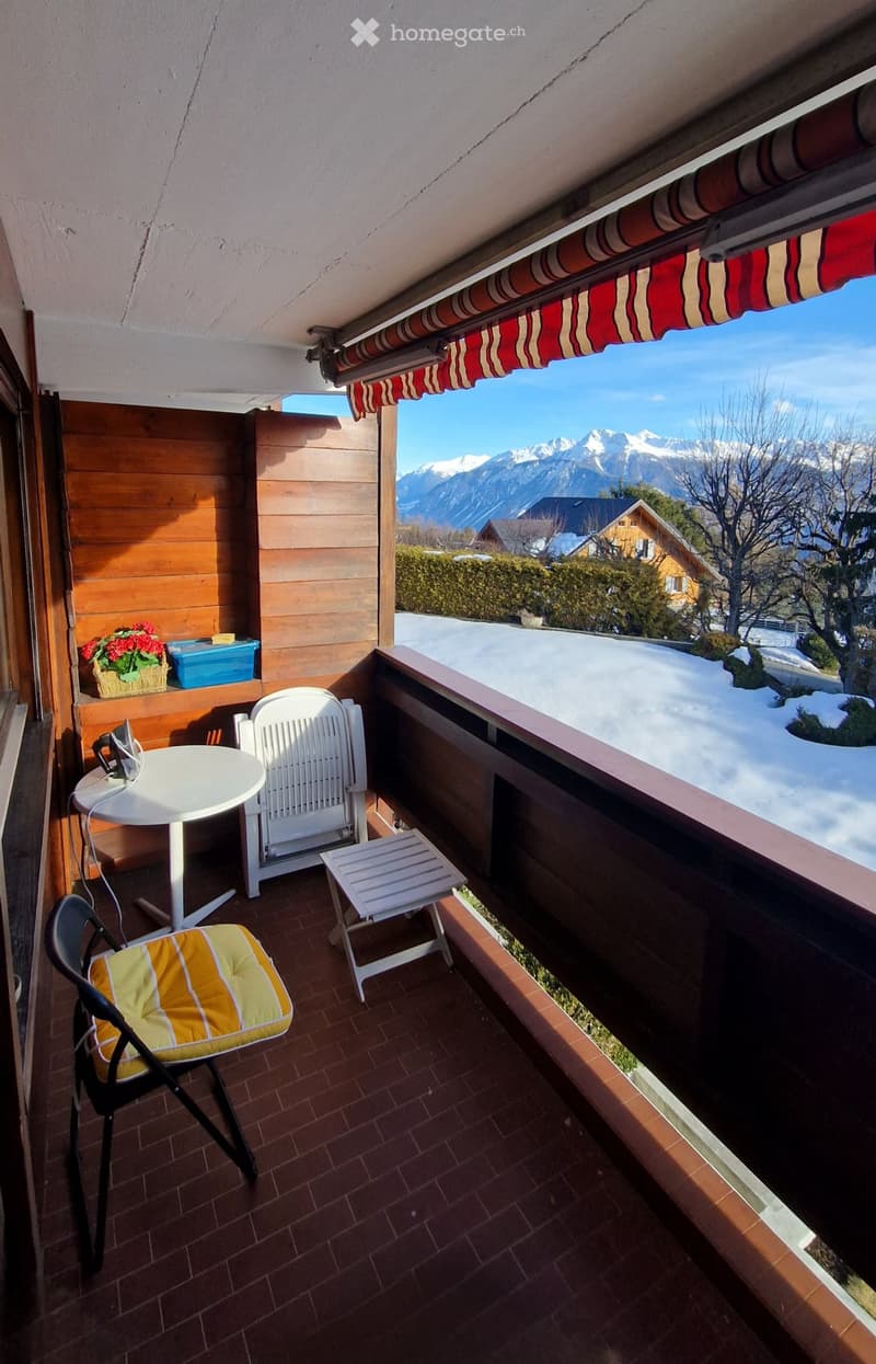 Studio lumineux à Crans Montana, proche lac Moubra et Grenon (1)