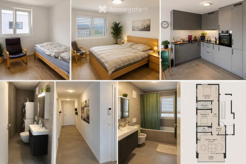 Appartement moderne de 3.5 pièces 76 m² à Bulle (2)
