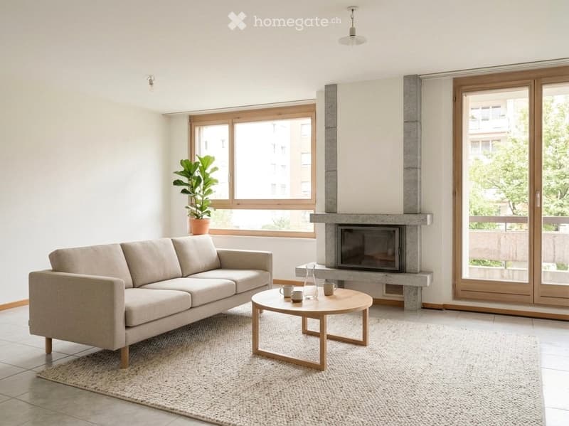 Appartement avec cheminée et balcon de 3.5 pcs (1)