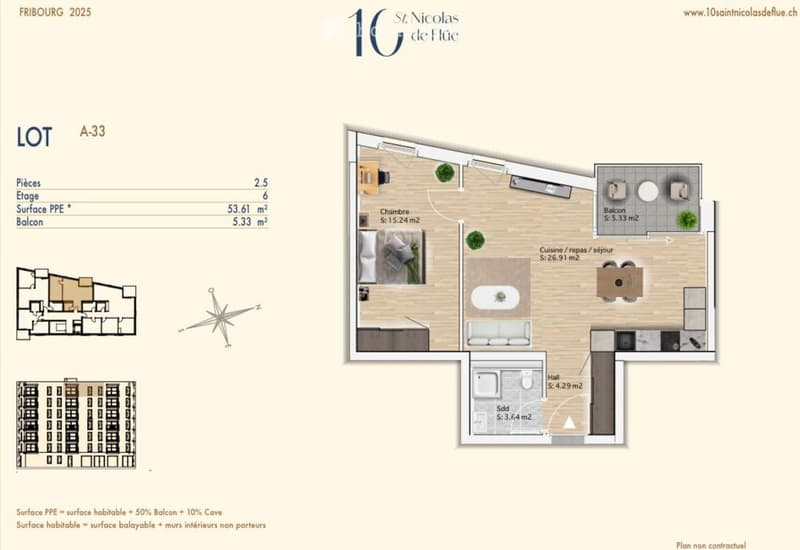 Moderne 2.5-Zimmer-Neubauwohnung mit Balkon (5)