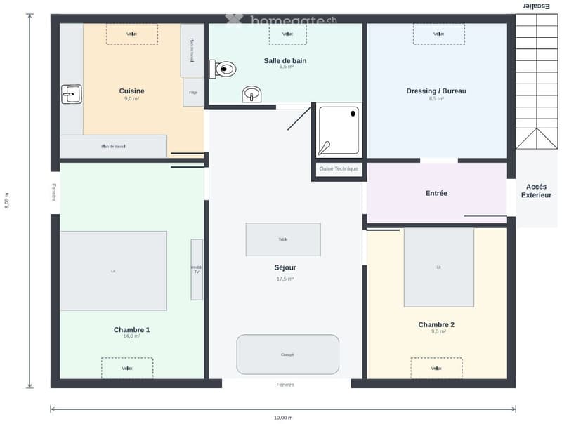 Bel appartement avec cachet à louer (2)