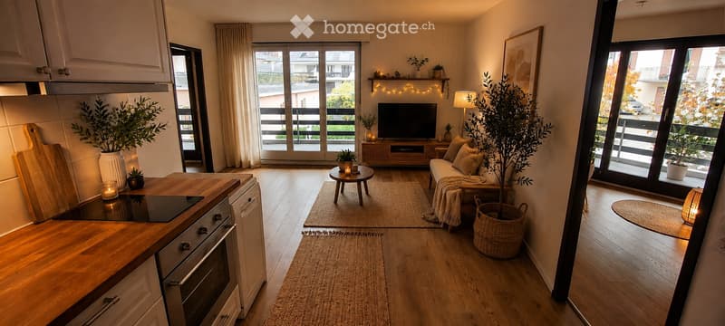 À LOUER À ST-CERGUE  Appartement 3 pièces avec balcon 30 m2 (2)