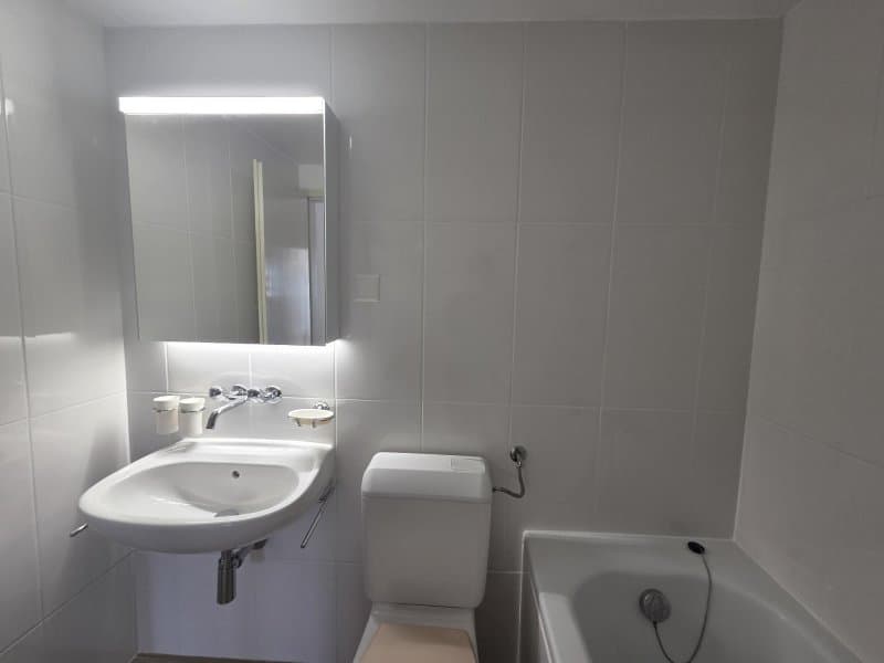 Salle de bains avec baignoire