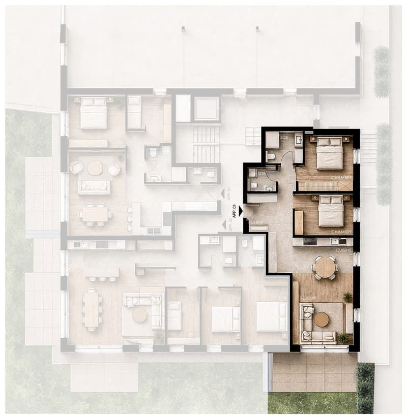 Premier achat, premier jardin : un 3,5 pièces neuf à Prarreyer (15)
