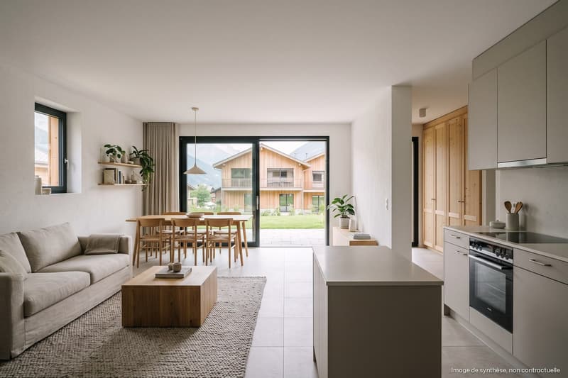 Les Dziles - 3½ pièces neuf de plain-pied avec terrasse, Bruson (3)