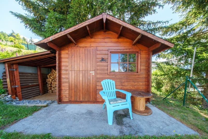 Acquisition en résidence secondaire possible - Charmant chalet avec vue panoramique exceptionnelle sur la plaine du Rhône (14)