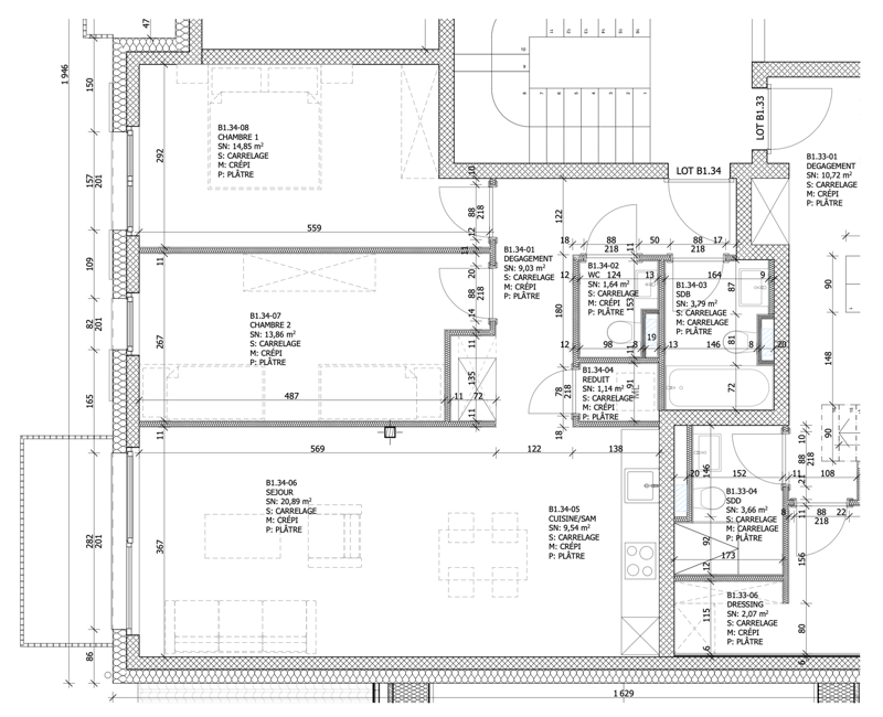 Vouvry - Appartement de 3.5 pièces - Résidence le Bourg - Lot B1.34 - Attique (5)