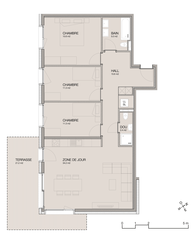 Vionnaz - Appartement 4 pièces 1/2 - Lot A03 - Rez de jardin - Investisseur ou privé (2)