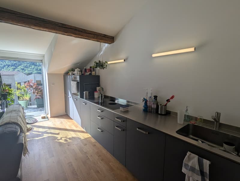 PETIT BIJOU ! À louer, en plein centre de Martigny, un appartement atypique de 2 pièces 1/2 ! (4)