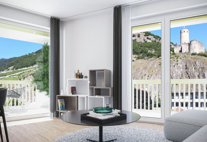 3.5 pièces au centre de Martigny dans nouvelle PPE Le Vieux Pont (4)