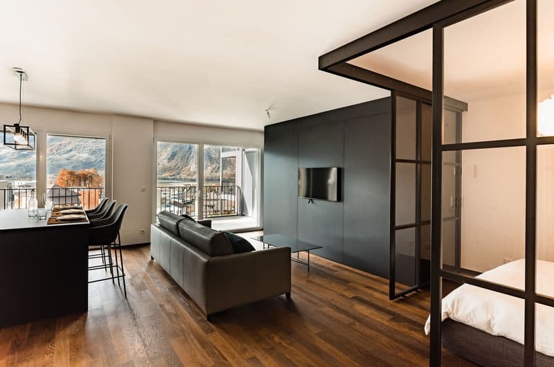 À vendre à Saxon - Splendide appartement meublé 2.5p avec balcon, immeuble récent et moderne (4)