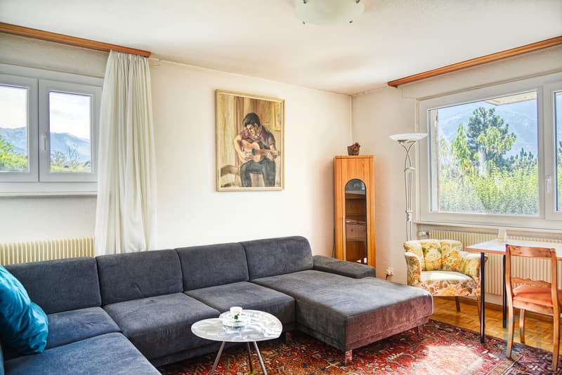 Villa Sierre - Salon au rez-de-chaussée / Villa Sierre - Wohnzimmer im Erdgeschoss / Villa Sierre - Ground floor living room