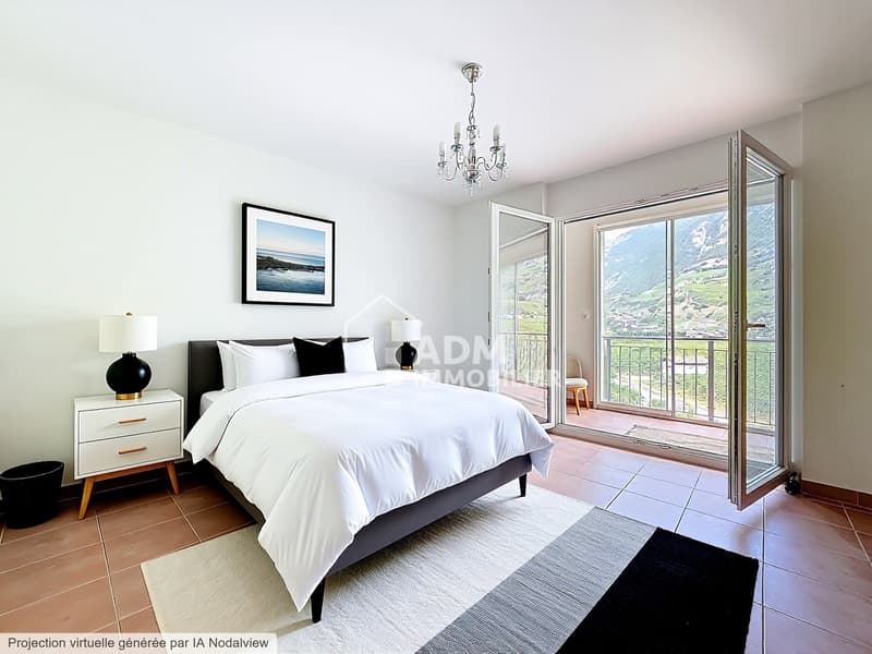 Chambre parentale - photo retravaillée