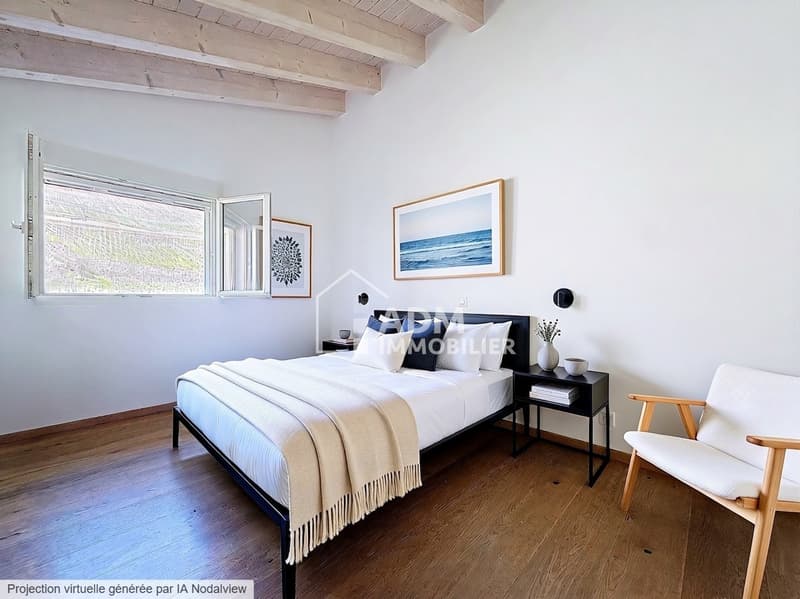 Chambre parentale - photo retravaillée virtuellement