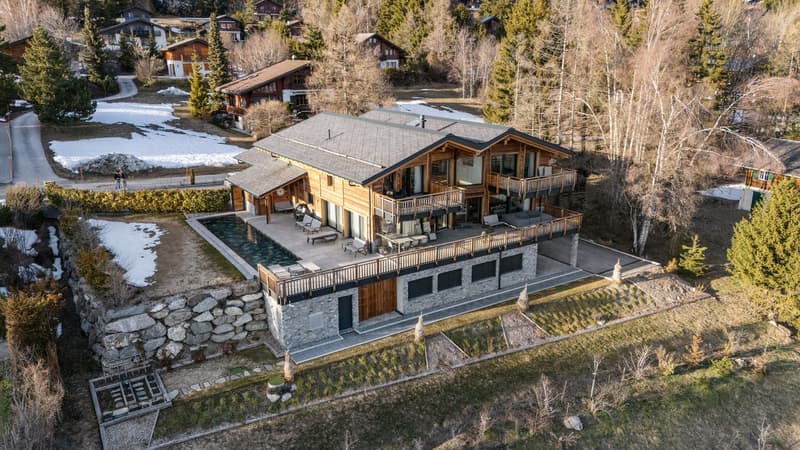Chalet de prestige à Mayens d'Arbaz - Piscine et Vue imprenable (9)