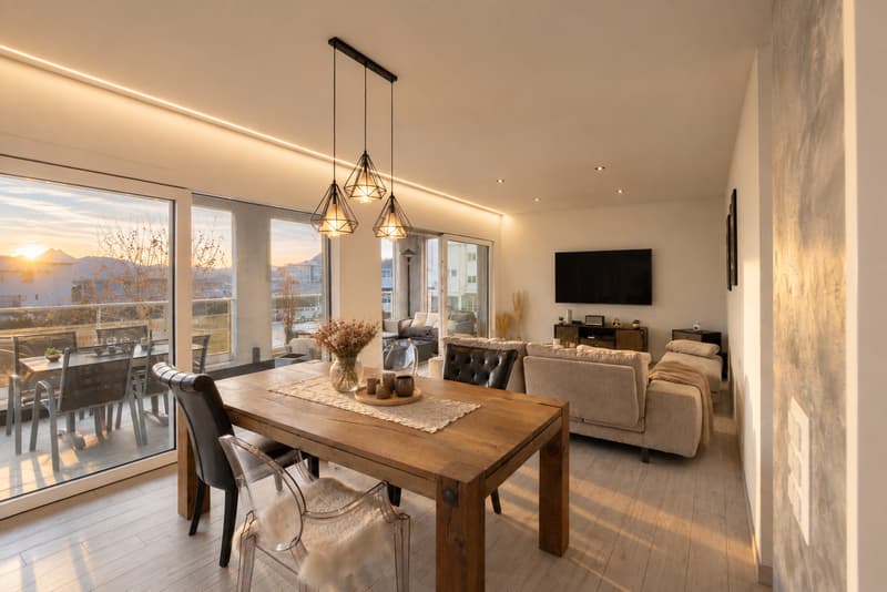 Magnifique attique 3½ pièces avec grande terrasse/véranda à Aproz-Sion (6)