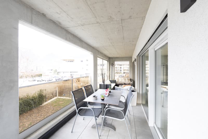 Magnifique attique 3½ pièces avec grande terrasse/véranda à Aproz-Sion (6)