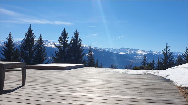 LOCATION Semaine Chalet familiale avec vue panoramique sur les Alpes (2)