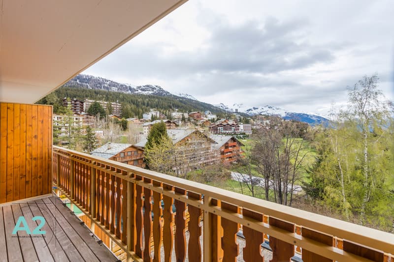 Très joli studio en plein centre de Crans avec vue sur les montagnes (3)