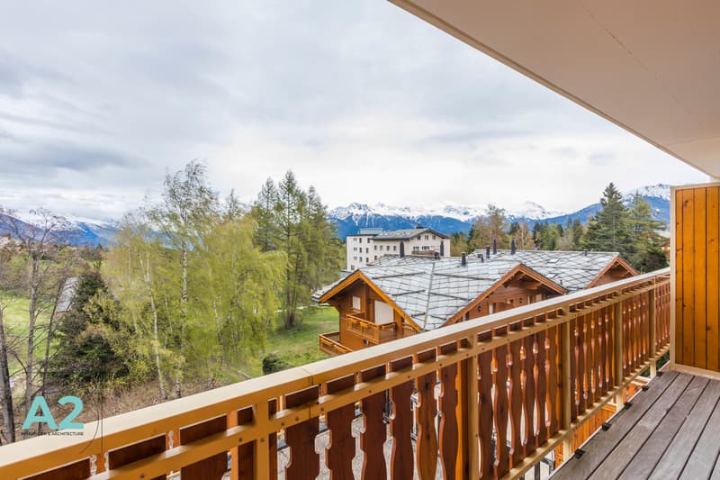 Très joli studio en plein centre de Crans avec vue sur les montagnes (7)