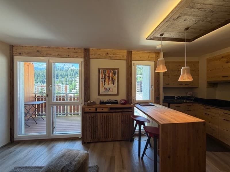 Magnifique Studio Rénové au centre de Crans-Montana (9)