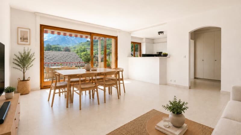 Duplex de 148 m² avec balcon et vue dégagée - Sion / Platta (2)