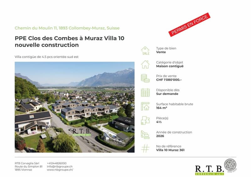 PPE Clos des Combes à (1893 Muraz) Monthey/VS Villa 10 nouvelle construction (5)