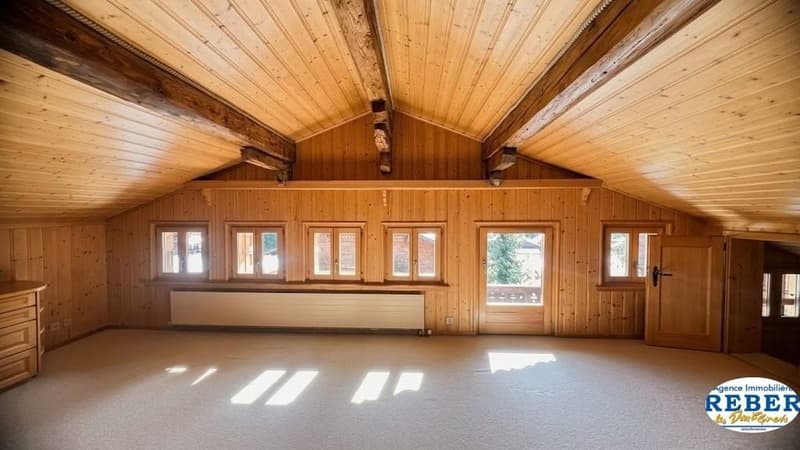 wooden ceiling, wooden walls, wooden floor, windows, radiator, wooden door