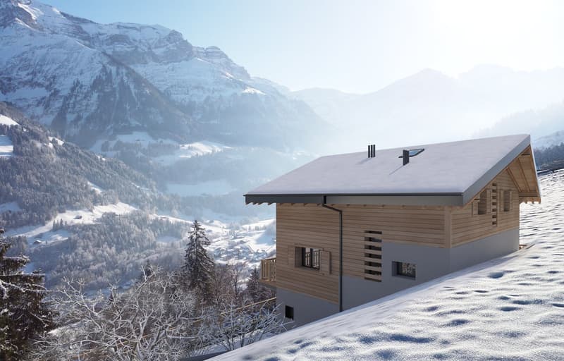 "Chalet individuel "Les Pommats B" à vendre à Val d’Illiez – permis de construire en force" (3)