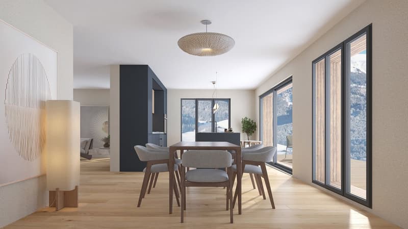 "Chalet individuel "Les Pommats A" à vendre à Val d’Illiez – permis de construire en force" (6)