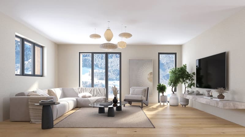 "Chalet individuel "Les Pommats A" à vendre à Val d’Illiez – permis de construire en force" (5)