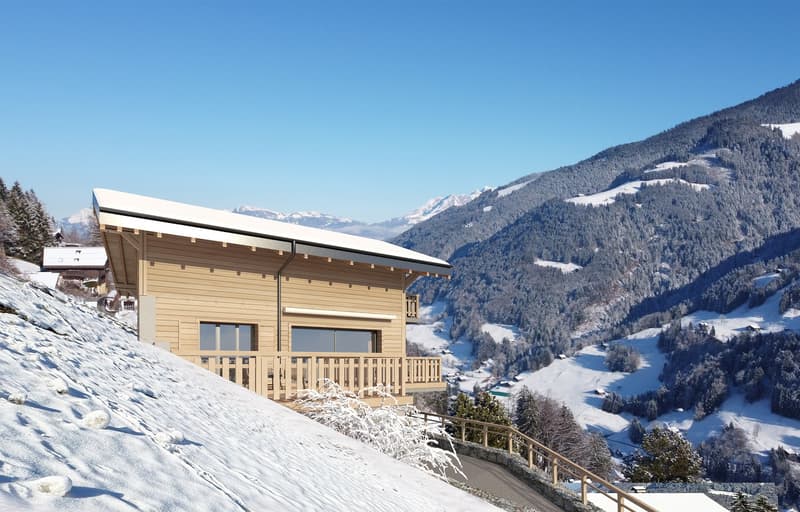 "Chalet individuel "Les Pommats A" à vendre à Val d’Illiez – permis de construire en force" (3)