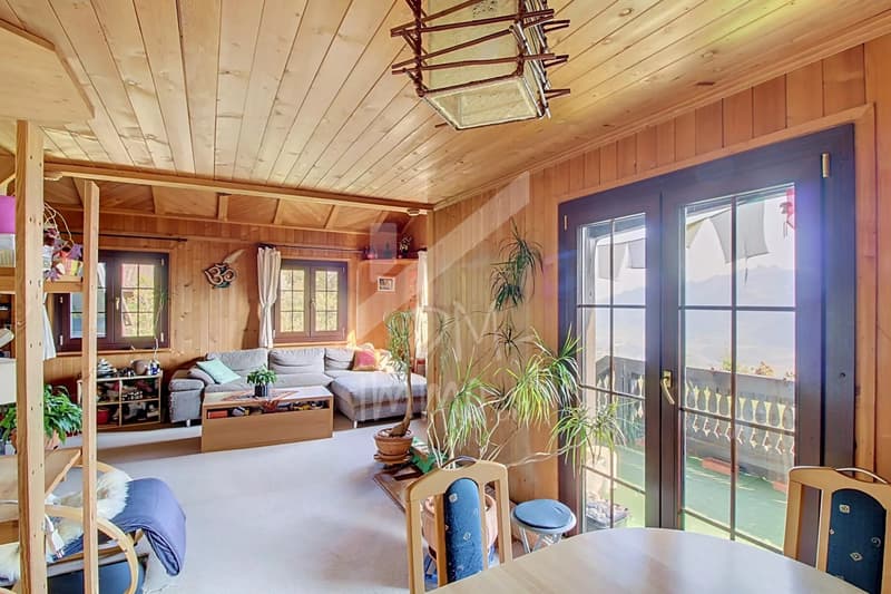 Chalet en madriers, vue lac Léman et montagnes - Vente aux étrangers OK (3)