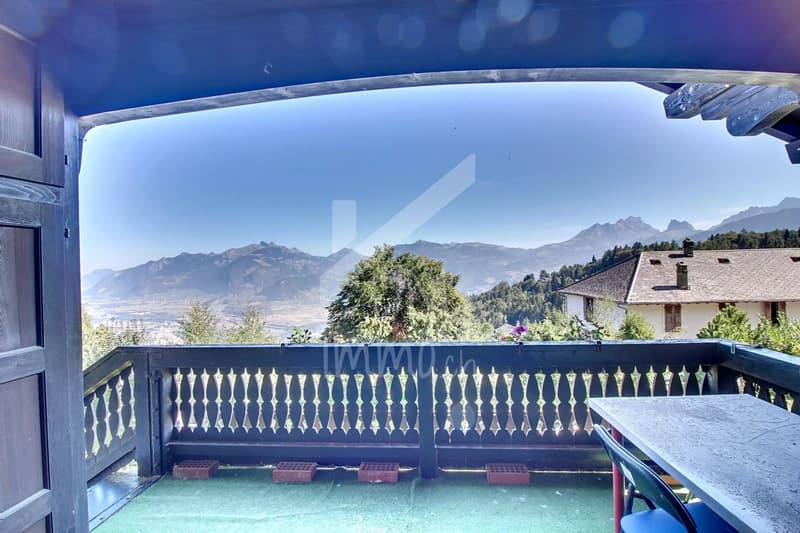 Chalet en madriers, vue lac Léman et montagnes - Vente aux étrangers OK (12)