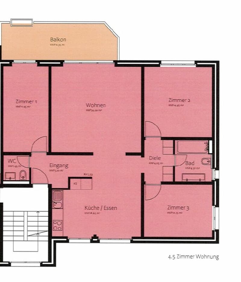 helle 4.5 Zimmer-Wohnung im Grünen (12)