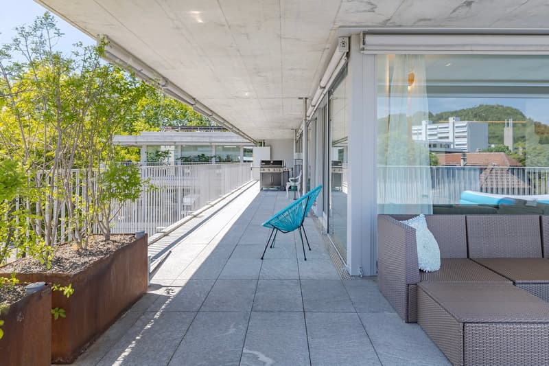 Grosszügige Attika-Oase mit 117 m² Terrasse und Cheminée (14)