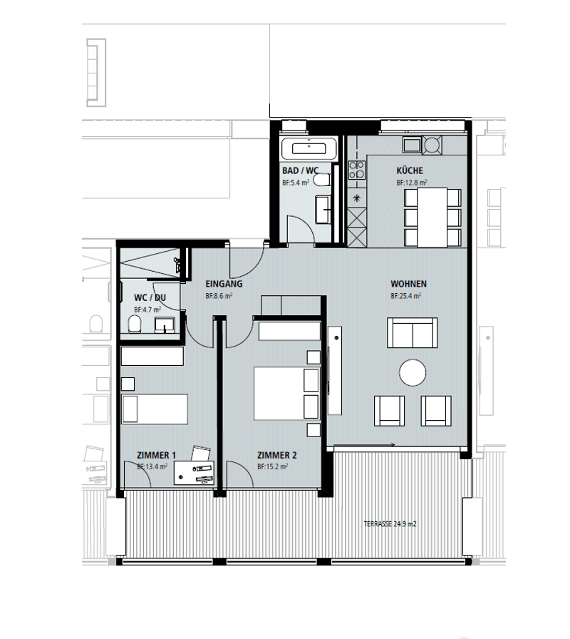 Einzigartige 3.5-Zimmer-Wohnung mit Terrasse in Laupen (13)