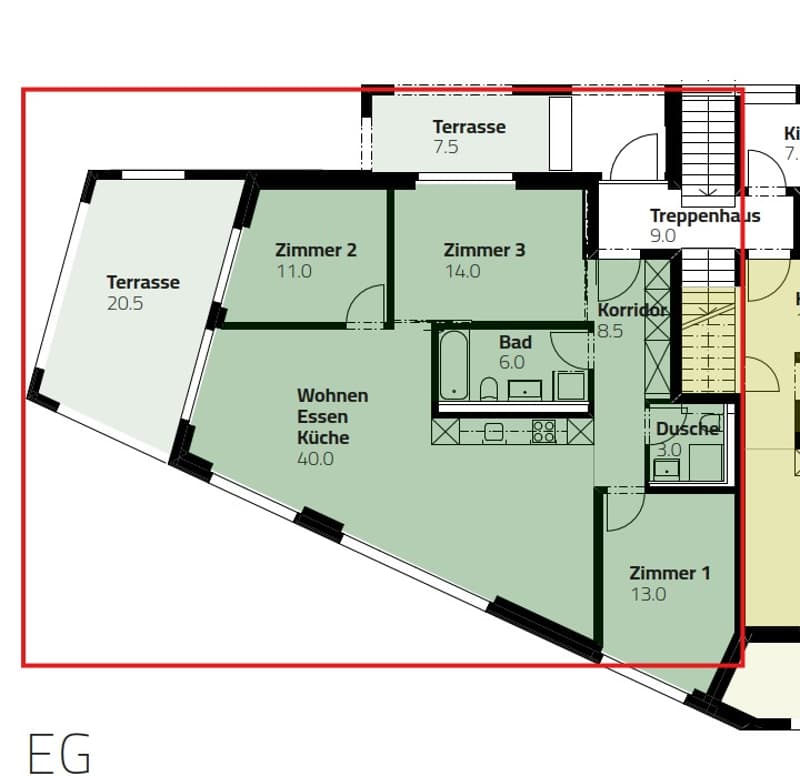 Moderne 4.5-Zimmer-EG-Wohnung mit Seenähe in Wilen bei Wollerau (5)