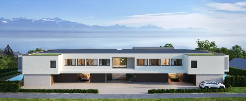 Villa moderne neuve avec piscine et vue panoramique à Lutry (3)