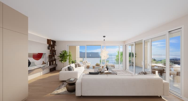 Appartement attique de 3.5 pièces à vendre à Lutry avec vue lac et Montagne au clame (8)