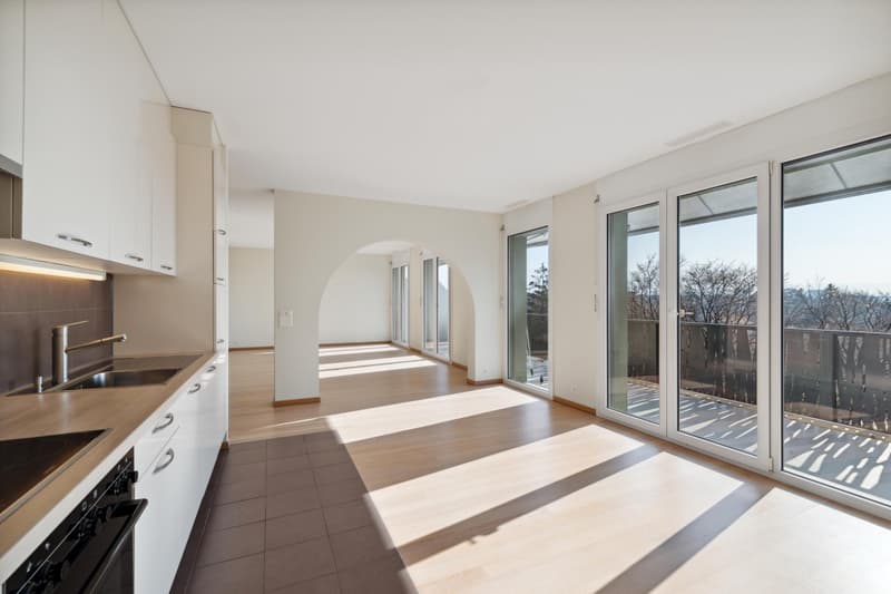 Exclusivité : attique traversant de 5 pièces avec généreuse terrasse et balcon (5)
