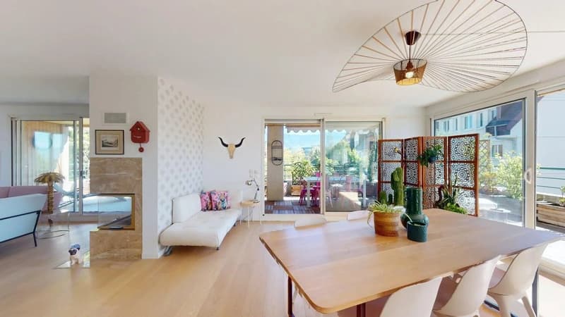 Superbe appartement duplex meublé en dernier étage ? Vue imprenable sur le Salève et les montagnes (3)