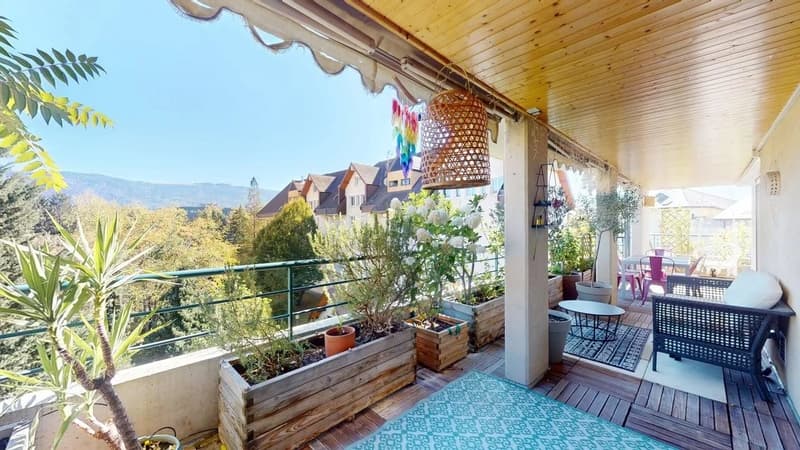 Superbe appartement duplex meublé en dernier étage ? Vue imprenable sur le Salève et les montagnes (6)