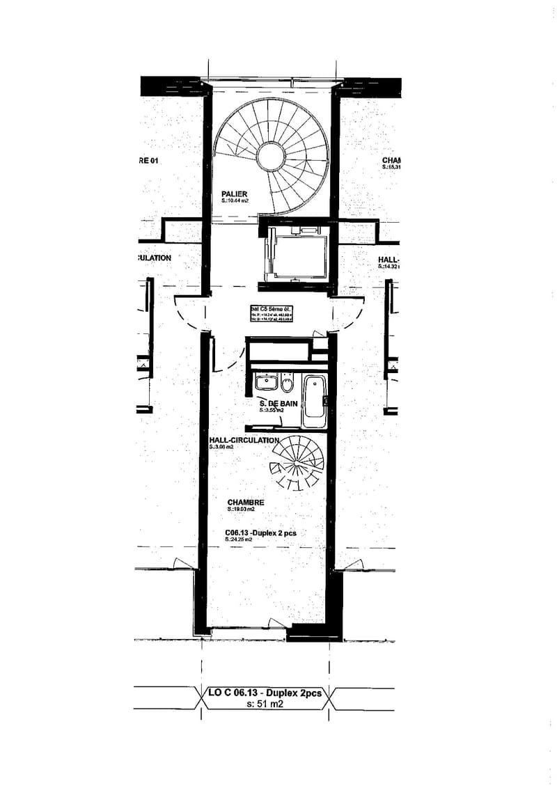 Plan étage supérieur