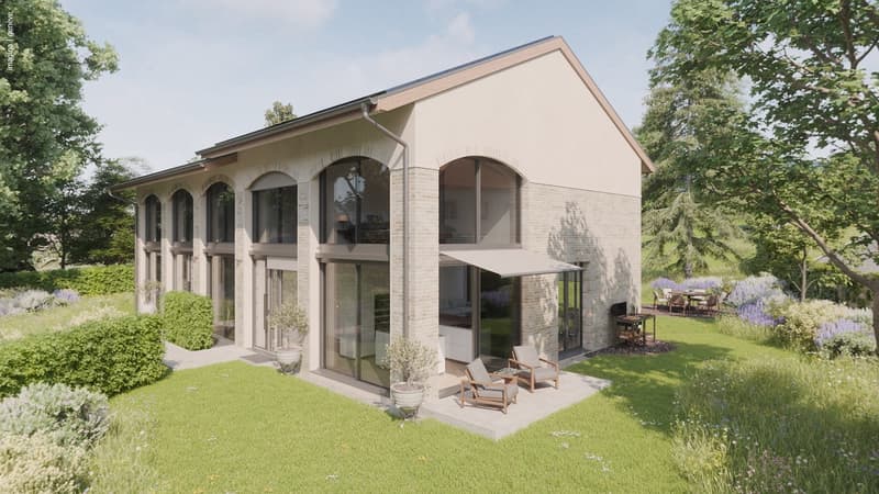 Villa contemporaine d'exception avec grand jardin au coeur d'Anières (1)
