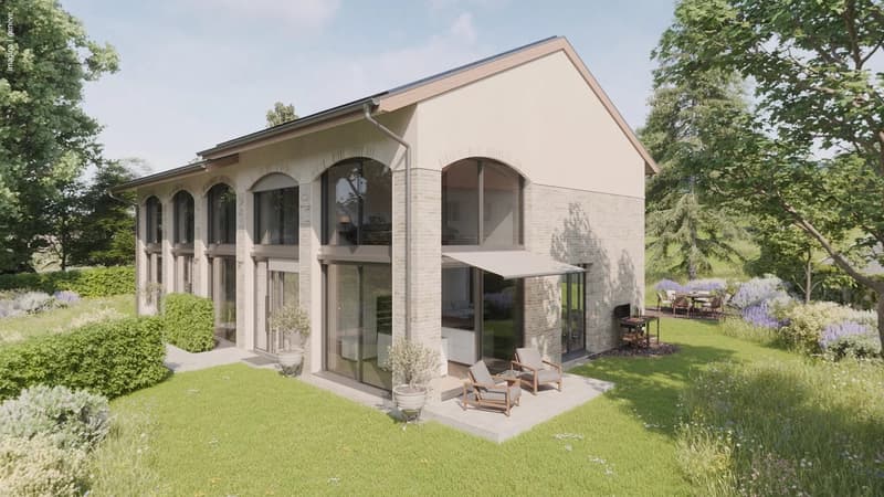 Exceptional contemporary villa with large garden in the heart of Anières (2)